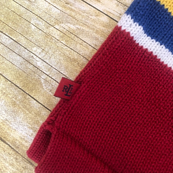 NWOT Lauren Ralph Lauren Red Striped Sweater - Picture 4 of 6